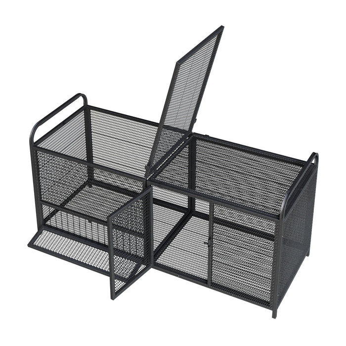 Chicken Cage, Poultry Breeding Coop - Black / Silver