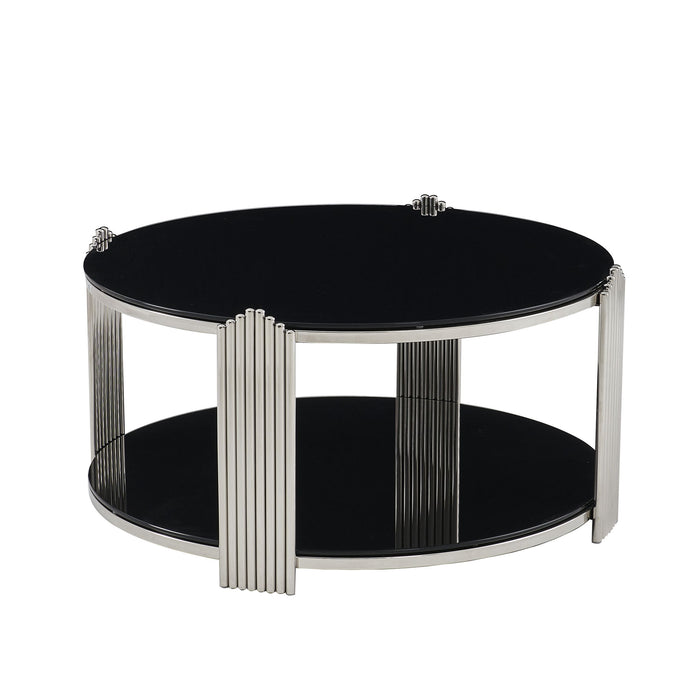 Round Table With Double Layer Storage