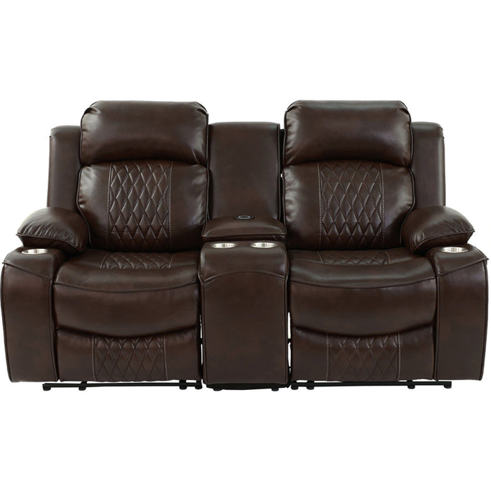Power Motion Living Room Set With USB Port, Adjustable Headrest, Cup Holder