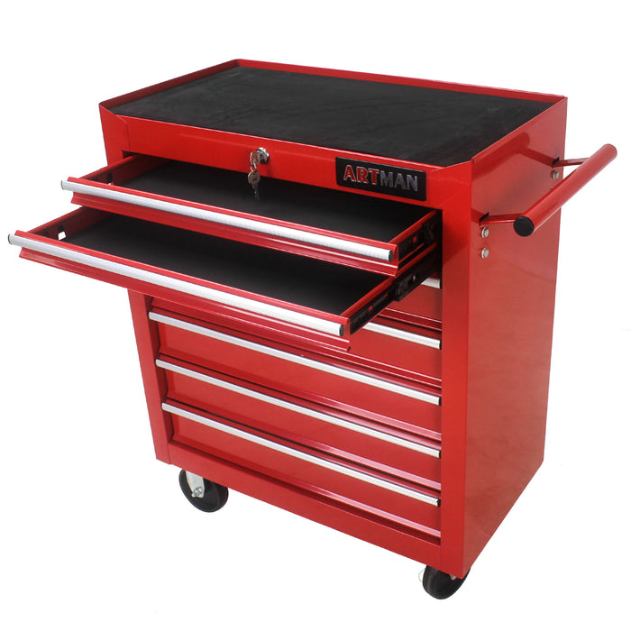 7 Drawers Multifunctional Tool Cart With Swivel Wheels