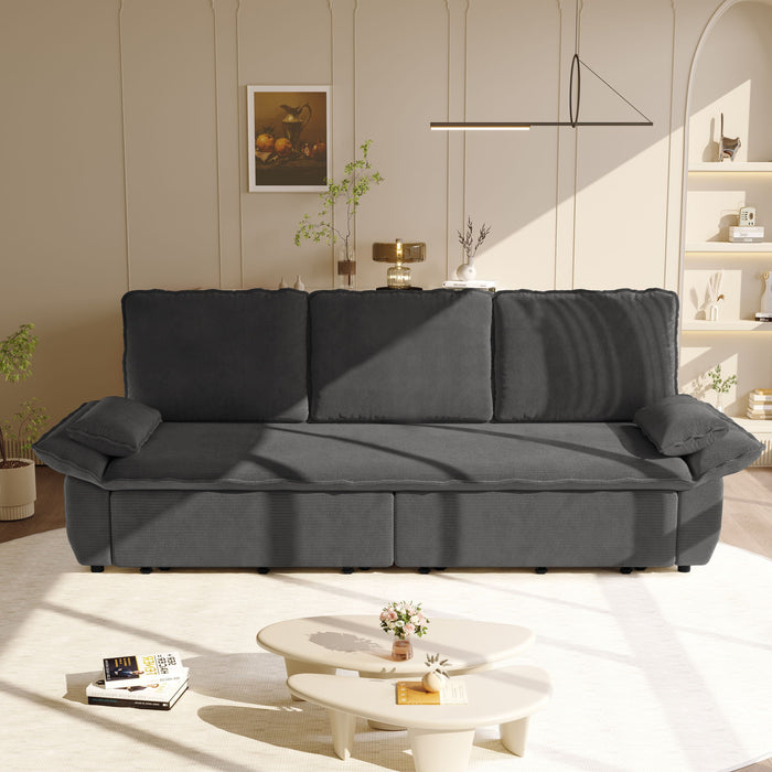 King Size Pull Out Sofa Bed, 3 In 1 Convertible Multifunctional
