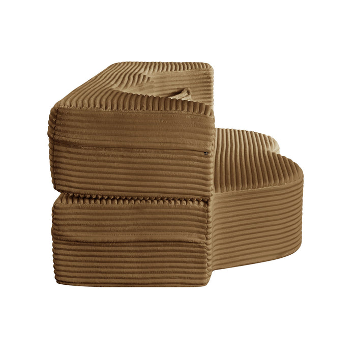 Floor Convertible Sleeper Sofa Bed With 2 Pillows