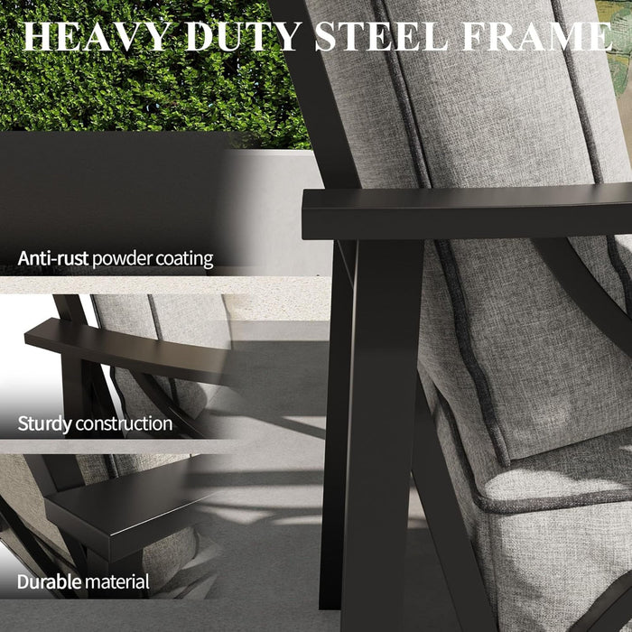 Patio Furniture Set, Coffee Table And Cushions For Backyard
