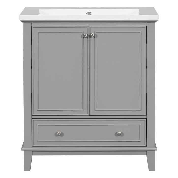 Modern Bathroom Vanity With Sink Combo, Multi Functional Cabinet With Doors And Drawer