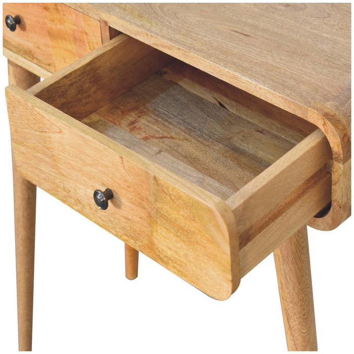 Curved Hallway Table - Oak