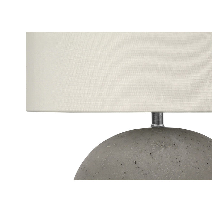 Lighting, Table Lamp, Concrete, Contemporary - Gray / Cream