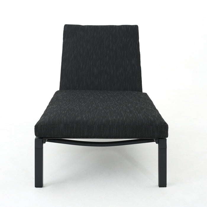 Modern Chaise Lounge With Wate Resistant Fabric Cushions