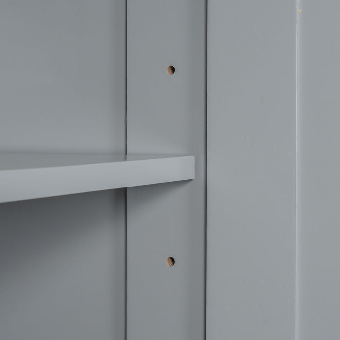 Tall Bathroom Cabinet With Tilt-Out Laundry Basket And Upper Storage