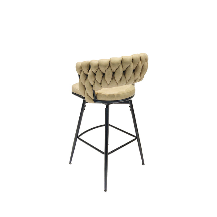Bar Stool 360 Swivel With Back Footrest