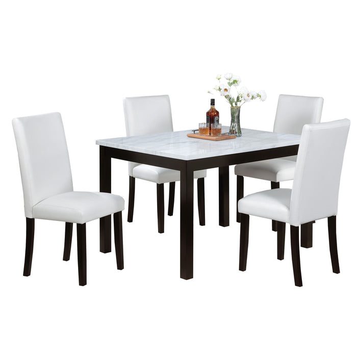 Dining Table With 4 Upholstered Side Chairs