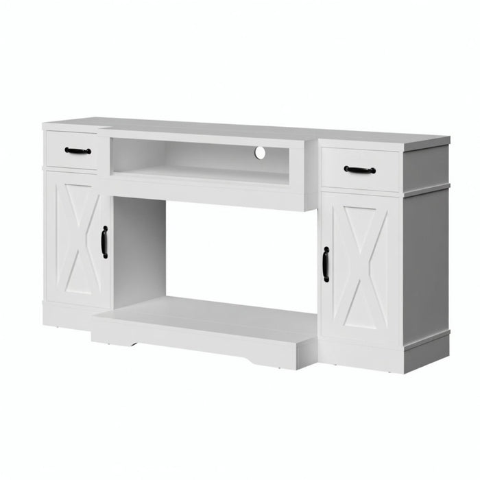 TV Stand With Adjustable Shelves & Double Doors