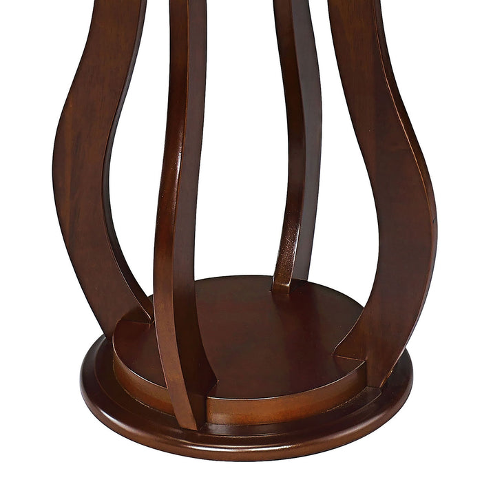 Round Accent Table - Brown
