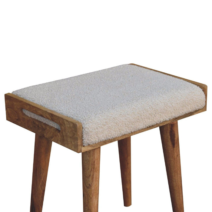 Tray Style Footstool - Cream