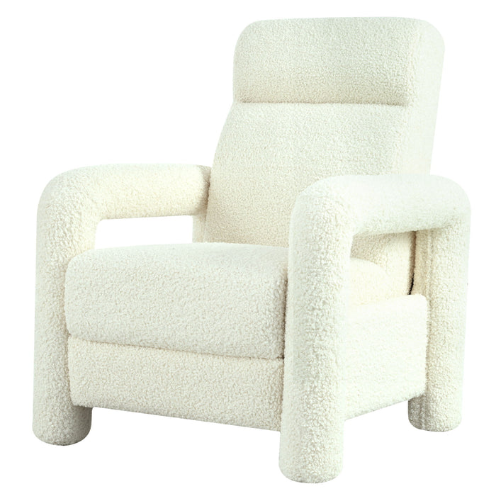 Push Back Recliner Armchair Upholstered Recliner Chair Single Sofa With Adjustable Backrest