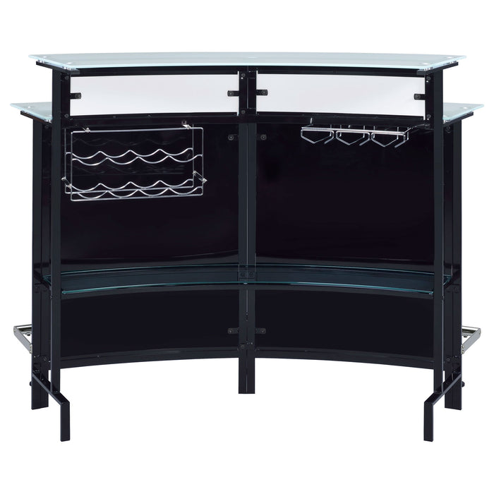 Keystone - Home Bar With Stemware & Wine Storage - Black