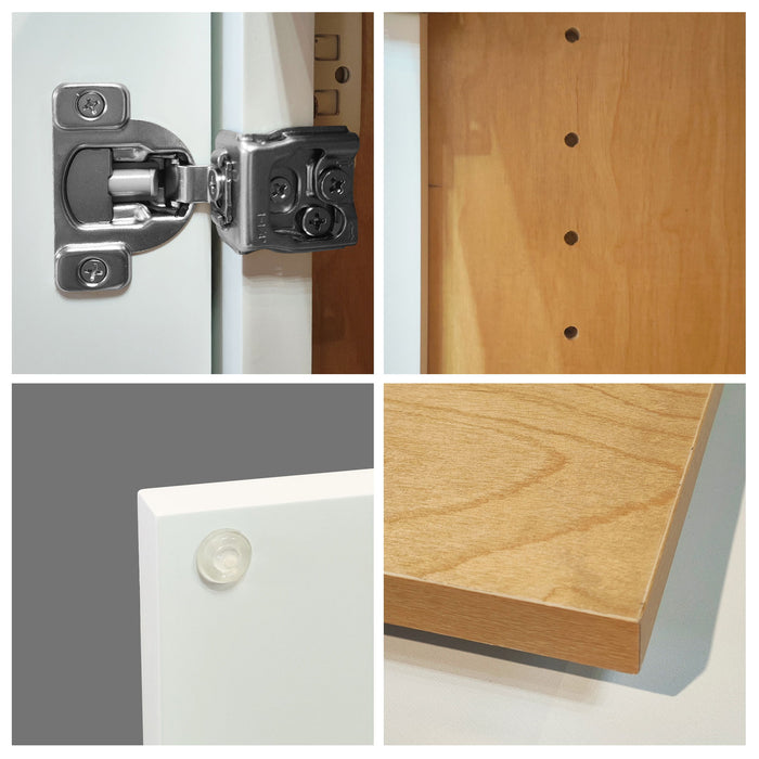 Shaker Wall Cabinet With Soft Close Hinges, Adjustable Shelves, Double Door