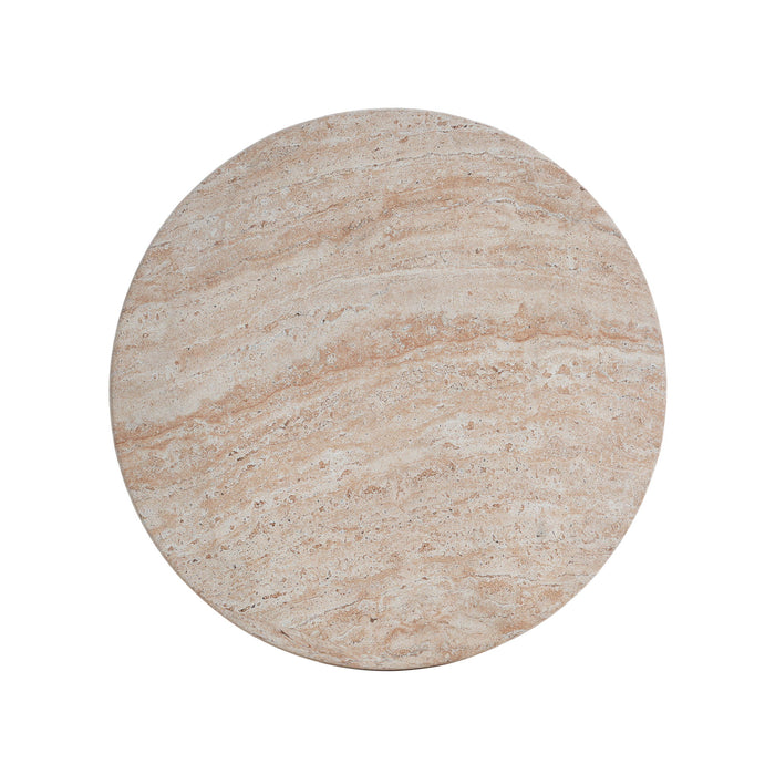 Outdoor / Indoor Travertine Side Table Lightweight