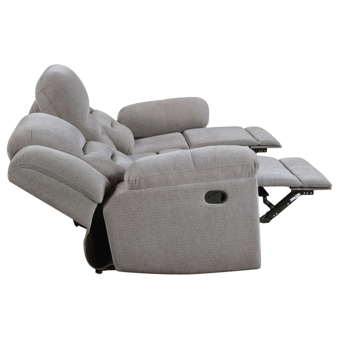 Sebring - 2 Piece Upholstered Reclining Sofa Set With Manual Recline - Gray