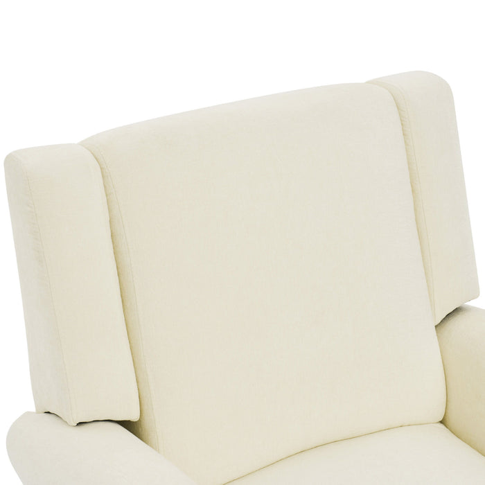 Manual Recliner Chair With Swivel Rocker Function, Dual Recline Angles