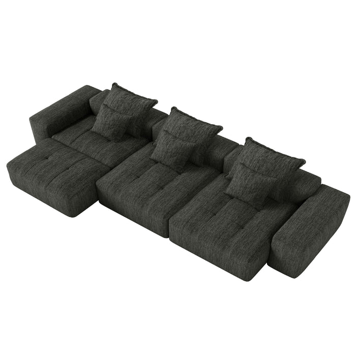 Modern Oversized Diy Combination, Modular Sectional Sofa With Pillows