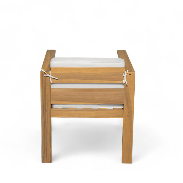 Rustic Patio Dining Set For 6 With Removable Cushions