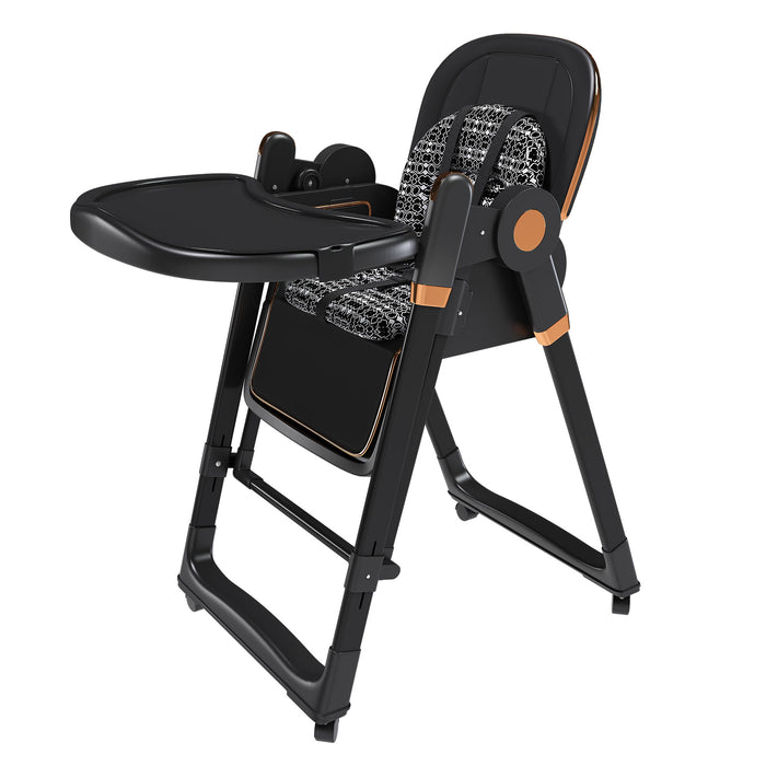Convertible Baby High Chair To Rocker With 5 Point Harness