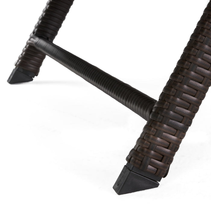 Kauai - Modern Style Wicker Chaise Lounge - Brown Multi