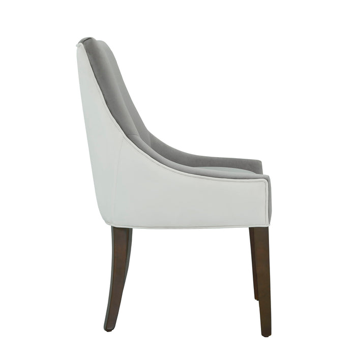 Jackson - Upholstered Dining Chair Elegant Design - Smoke / White