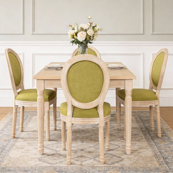 Upholstered With Round Back Dining Chairs (Set of 2)