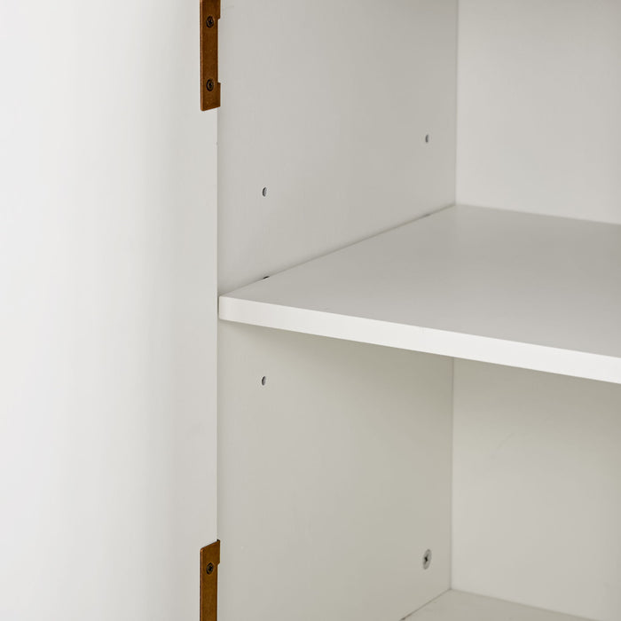 Floor Cabinet With Adjustable Shelf, Storage For Entryway