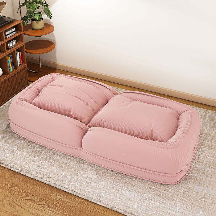 Upholstered Foldable Lazy Sofa Bed For Adults And Pets