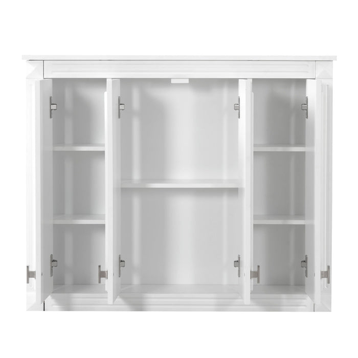 Wall Mounted Medicine Cabinet With Adjustable Shelf - White
