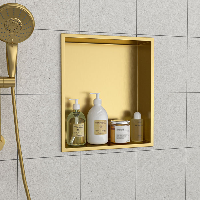 Stainless Steel Shower Niche With Seamless Design For Bathroom Storage
