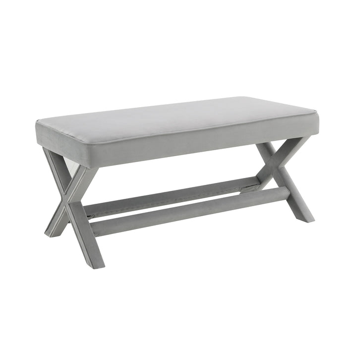 Comfort Double Bench Upholstered With X Crossed Legs