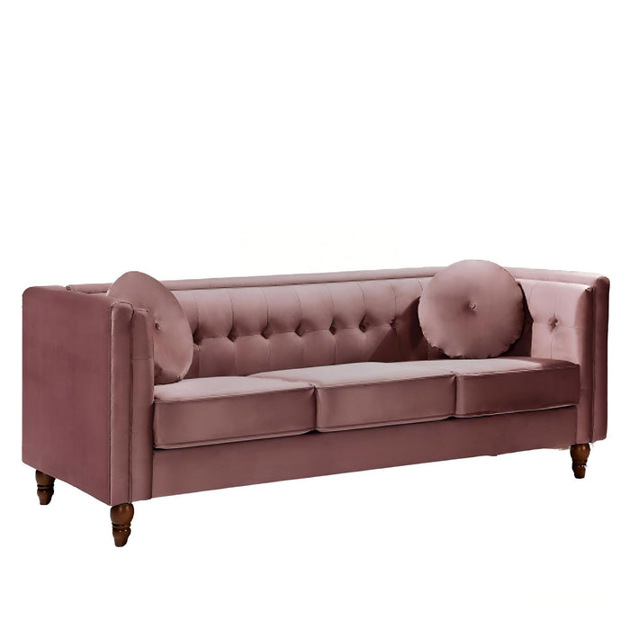 Chesterfield Sofa With Square Arms For Living Room