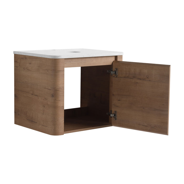 Wall Mounted Bathroom Vanity With Soft Close Door, Excluding Sink