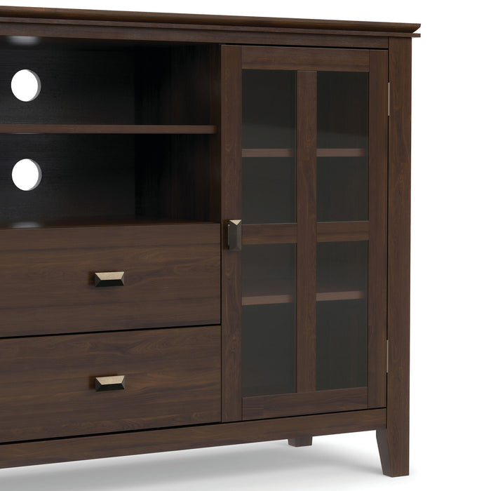 Artisan - Tall TV Media Stand - Natural Aged Brown