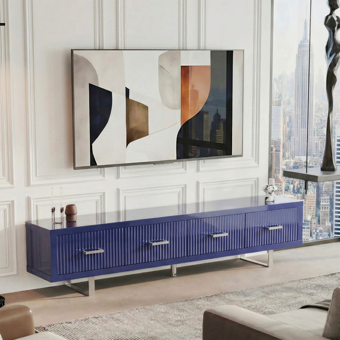 TV Stand With Slatted Drawers