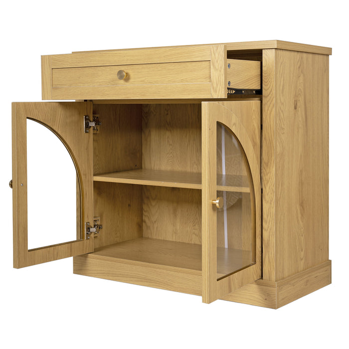 Modern Sideboard Cabinet With 1 Drawer And 2 Arched Doors