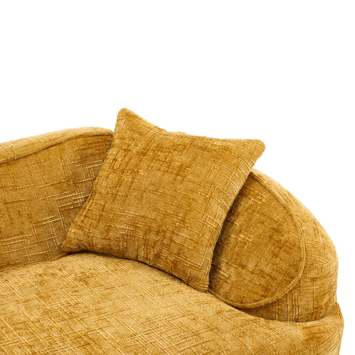 Curved Compressed Sofa, Nordic-Style Design For Living Room