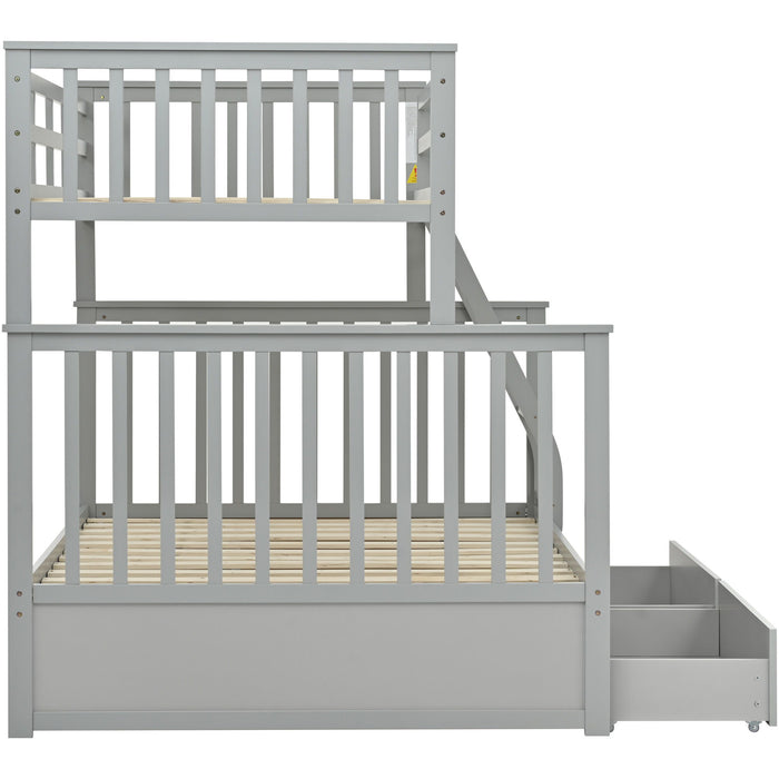 Bunk Bed With Ladder, And Safety Guard Rails