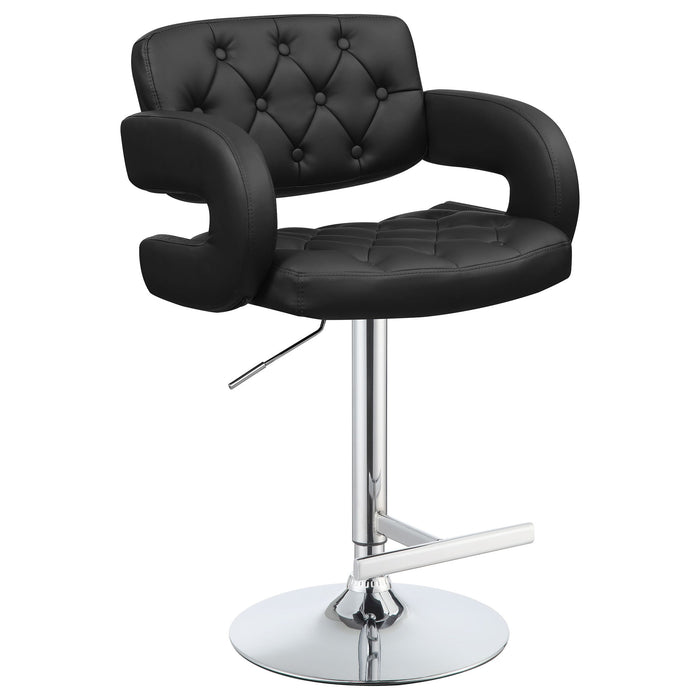 Adjustable Bar Stool With Upholstery
