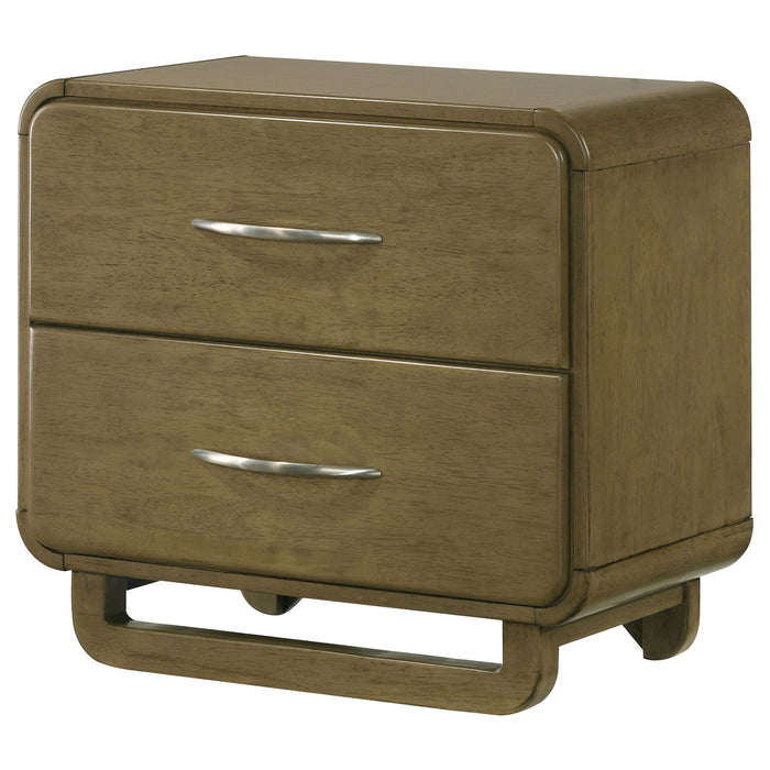 Tully - 2 Drawer Nightstand - Nutmeg Brown