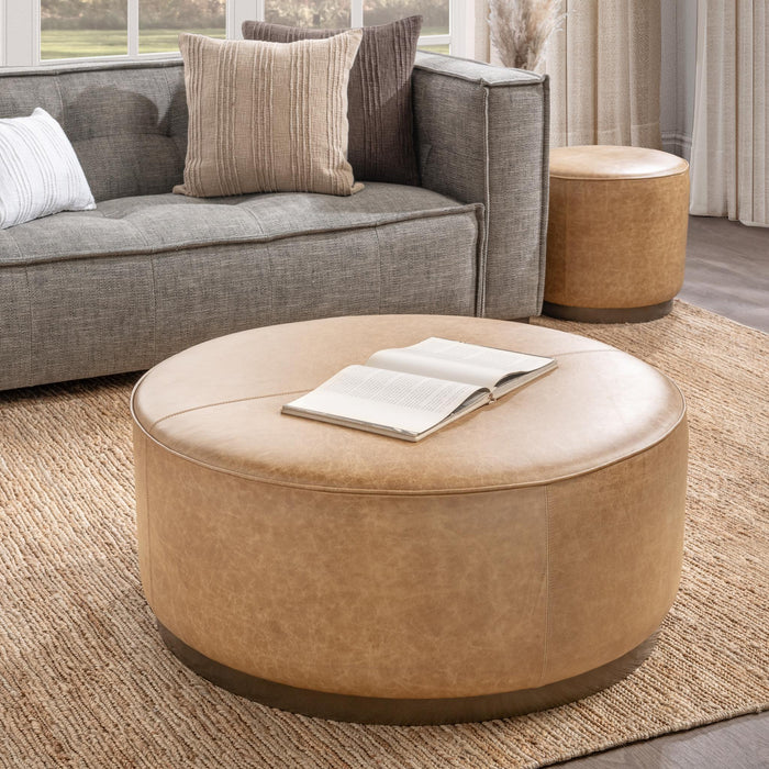 Clair - Leather Round Table