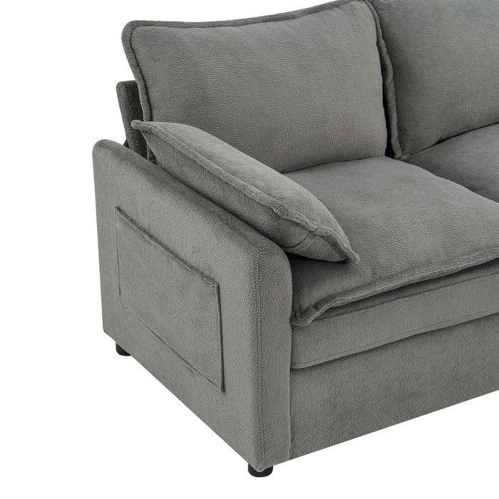 Modern Single Seat Accent Chair With Side Storage Pockets