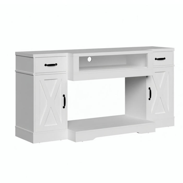 TV Stand With Adjustable Shelves & Double Doors