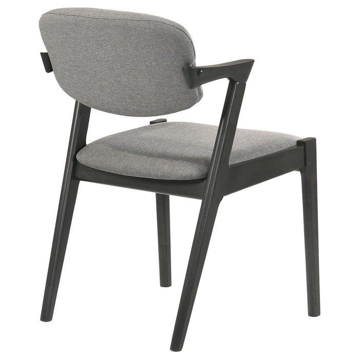 Modern Dining Chair And Zigzag Arm Design (Set of 2)