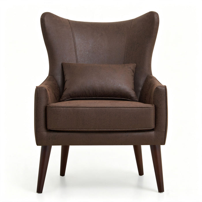 Leisure Chair With Curved Backrest