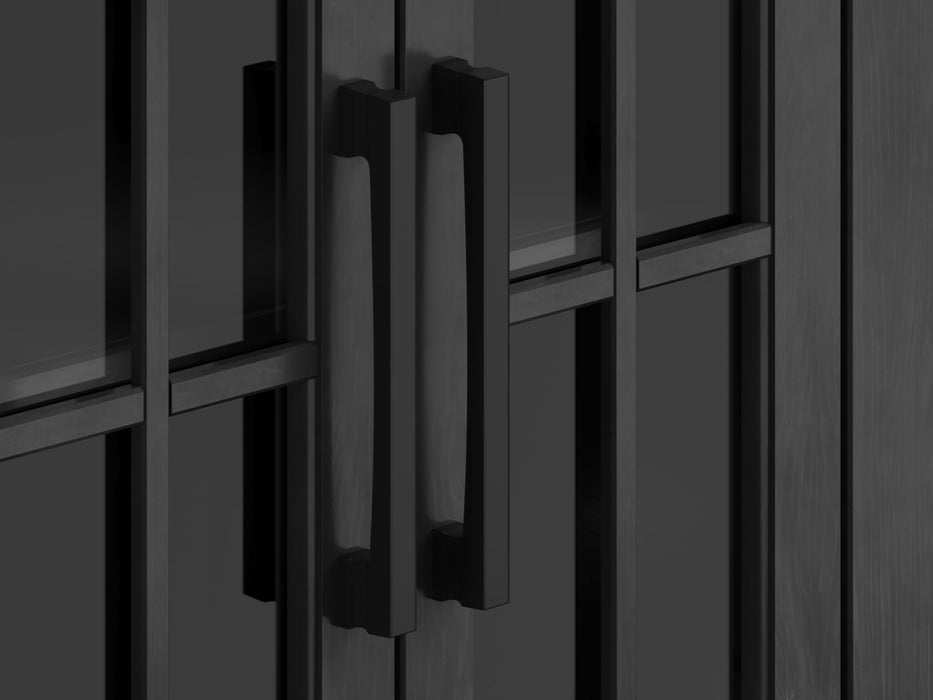 Fireplace TV Stand Console For TVs Up To 100" - Black / Whiskey