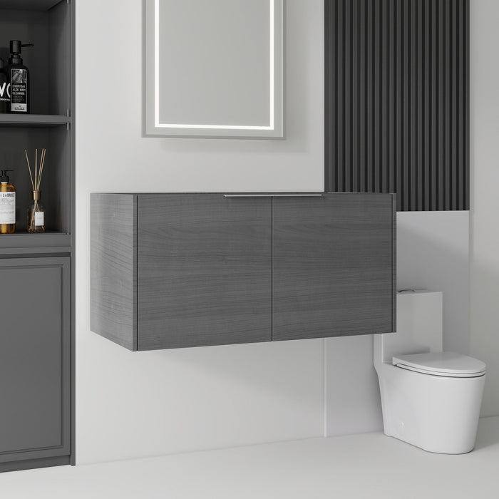 Floating Bathroom Vanity Cabinet With Soft Close Double Doors, Spacious Interior Storage, Wall Mounted, Cabinet Only